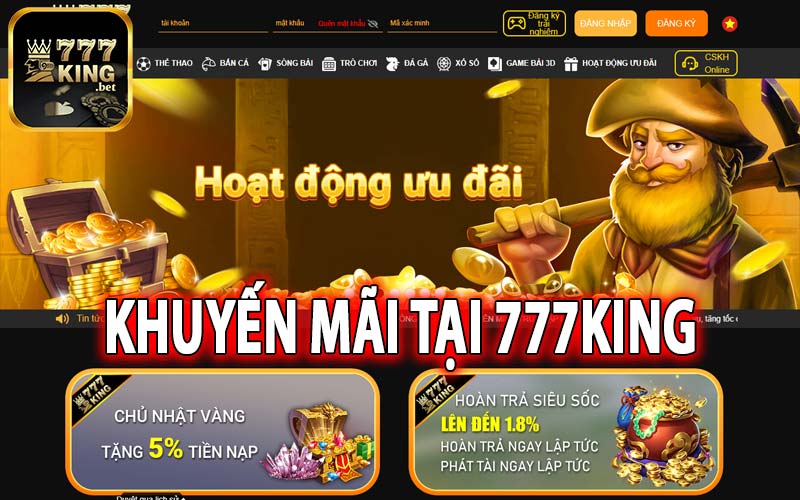 Khuyến mãi tại 777King